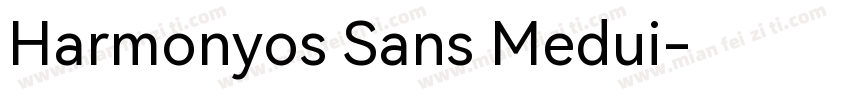 Harmonyos Sans Medui字体转换